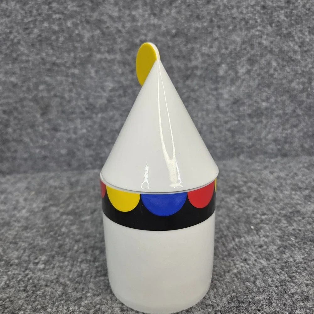 Thomas Atelier Collection Postmodern MEMPHIS‎ Milano Art Porcelain Jar Lid Retro